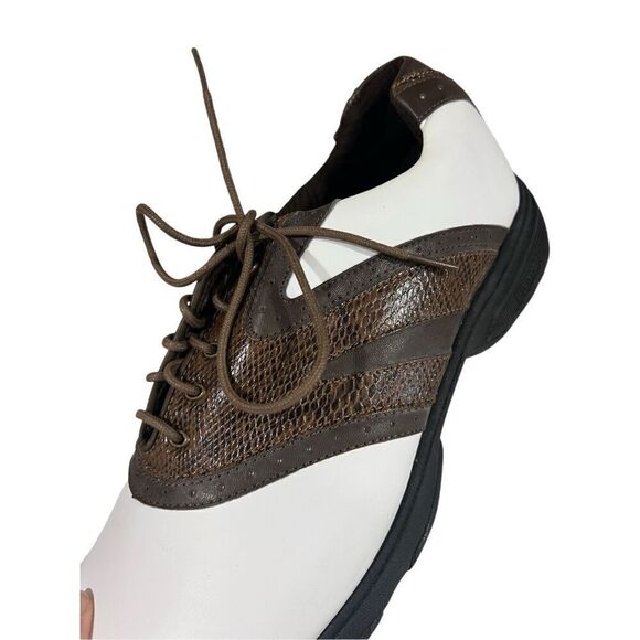 Etonic Men’s Golf Shoes White & Brown Saddle Style -  Size 13 - Picture 8 of 11